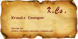Kreutz Csongor névjegykártya