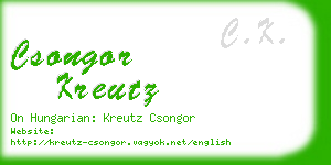 csongor kreutz business card